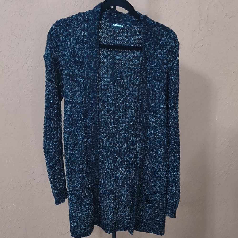 Express Women's Knit Black And White Cardigan XS